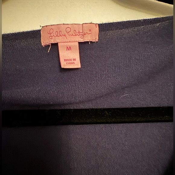 Lilly Pulitzer Navy Ferrera Asymmetrical Sweater with Tassels Size M - Picture 4 of 5